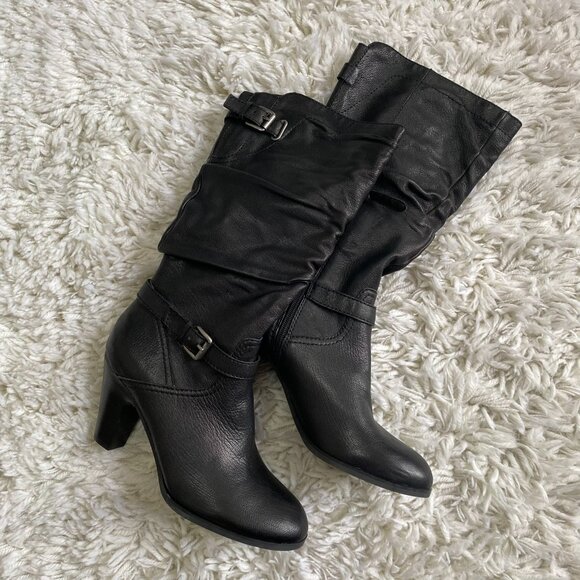 Premium Leather Magy Heeled Boots - Black - Picture 6 of 7